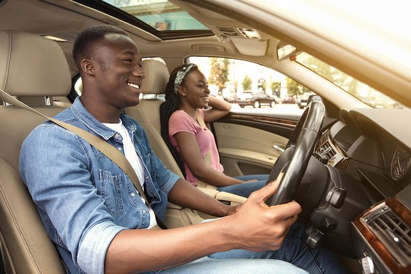 Happy Couple Driving