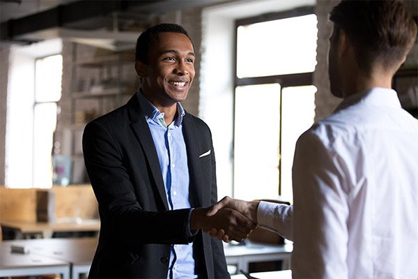 Businessmen shaking hands