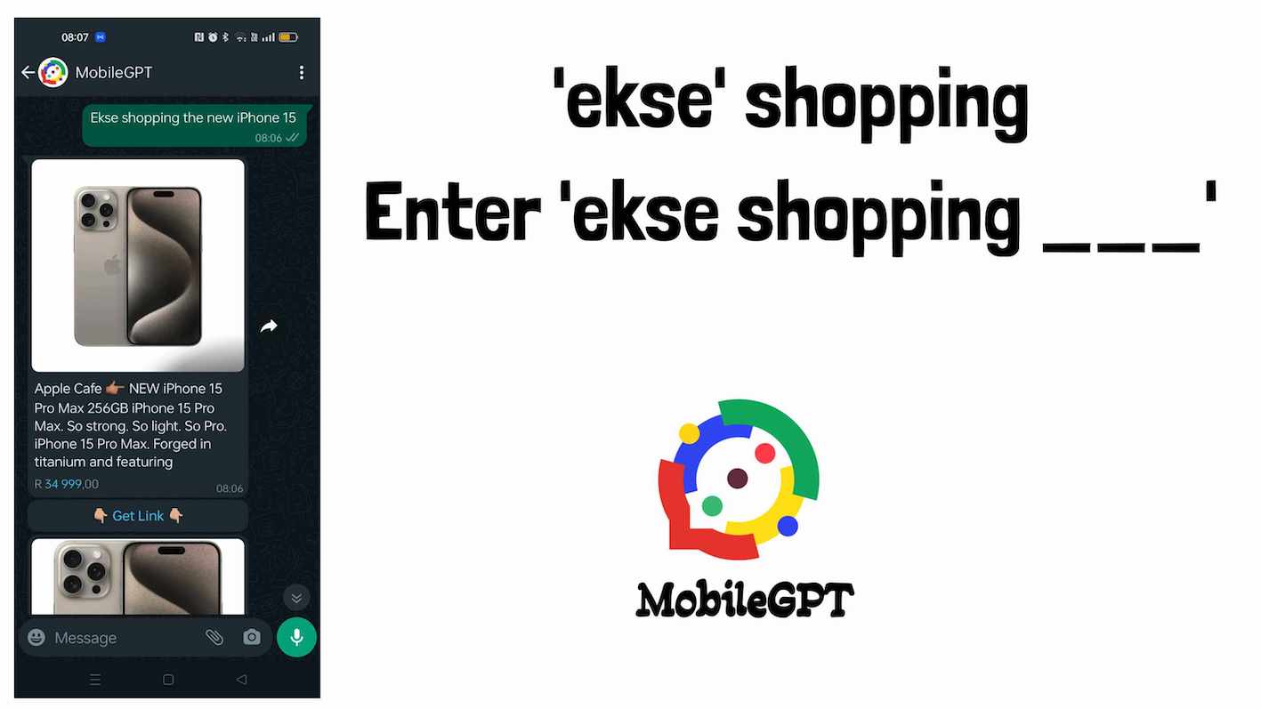 Shop on your mobile WhatsApp device