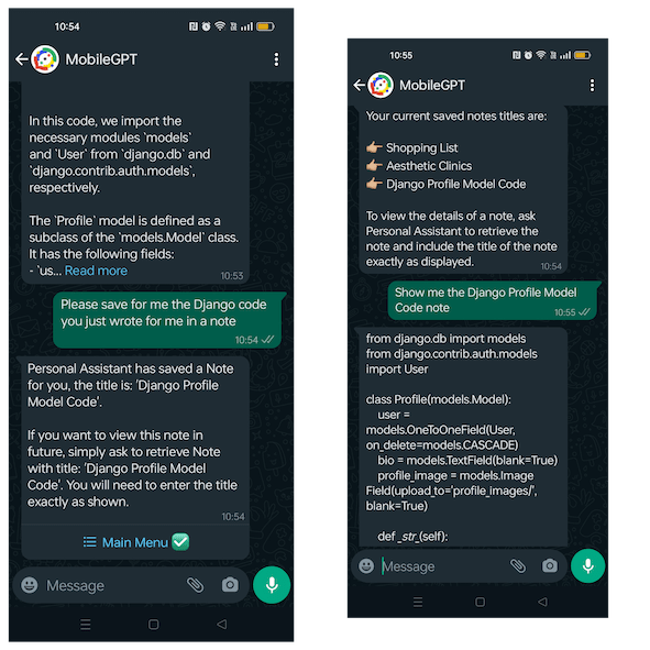 AI Personal on your WhatsApp - Reminders, Notes