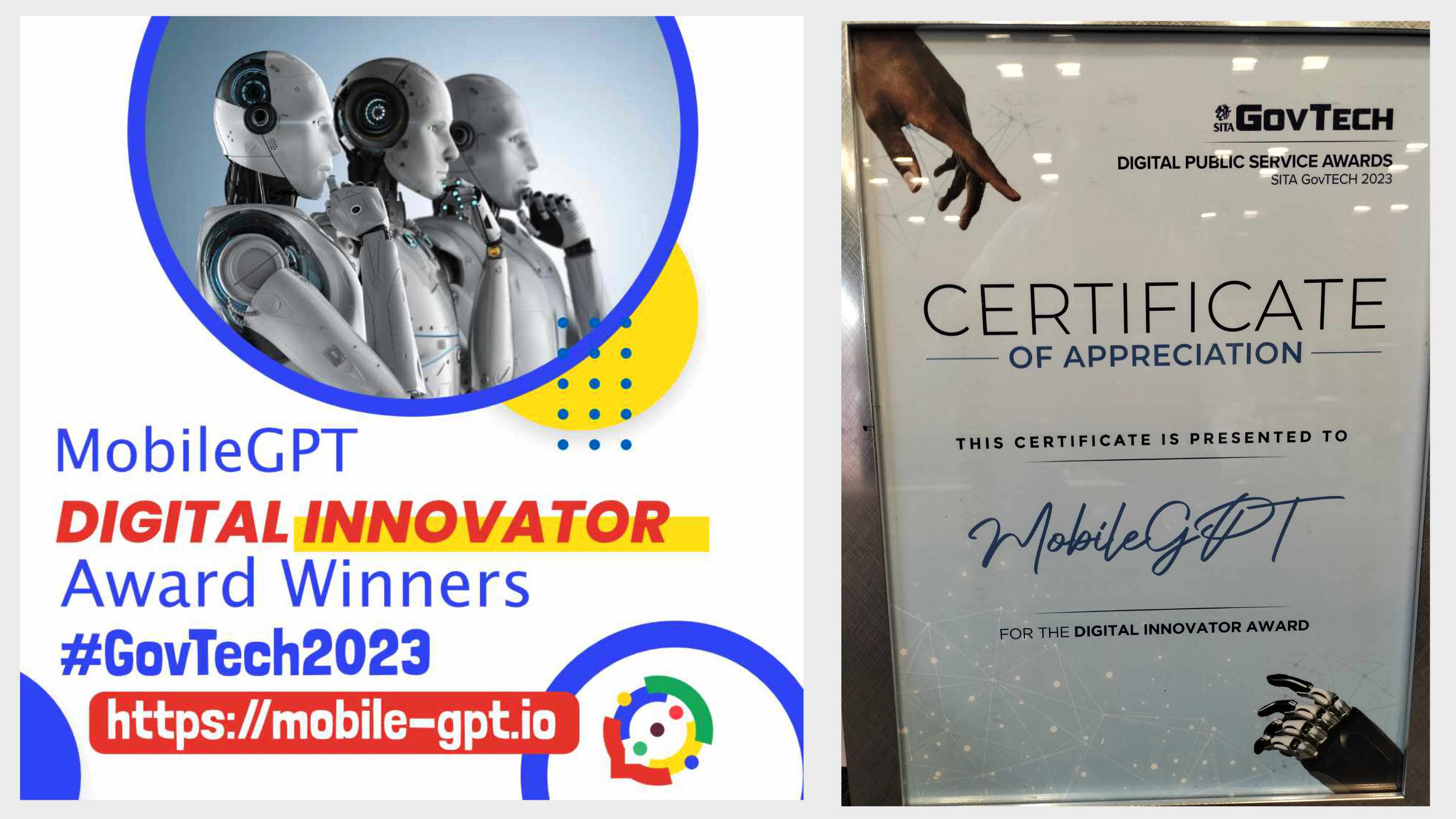 MobileGPT Wins Digital Innovator Award at GovTech Conference 2023!
