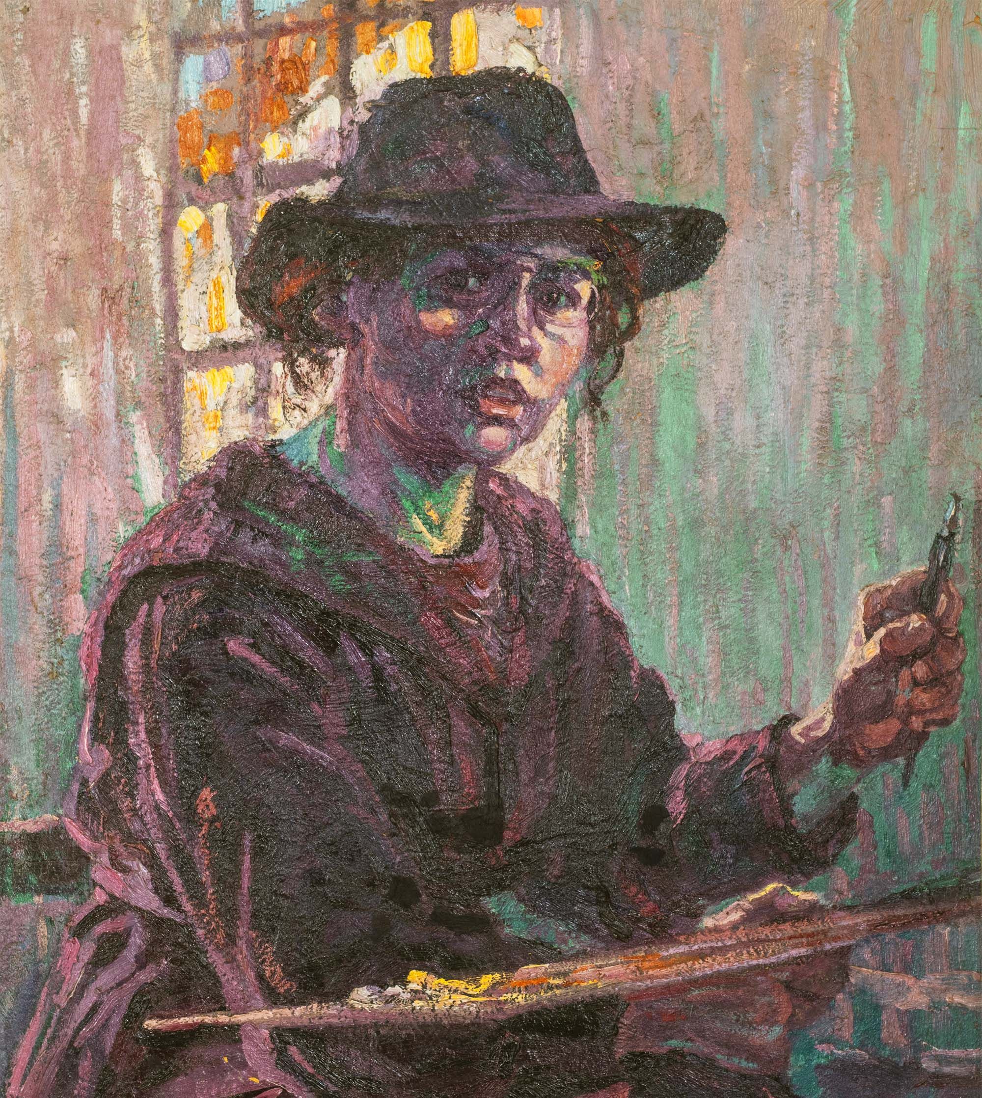 KLEINE TEST - Adri Pieck, Zelfportret met palet, circa 1910-1930, collectie Museum Amersfoort - BEWERKT.jpg