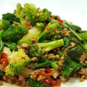 F87 Ch Stir Fried Broccoli With Holy Basil And Chicken scaled