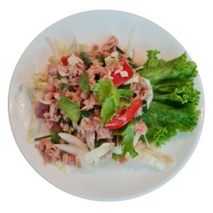 F90 Sour spicy Thai fermented sausage salad 2