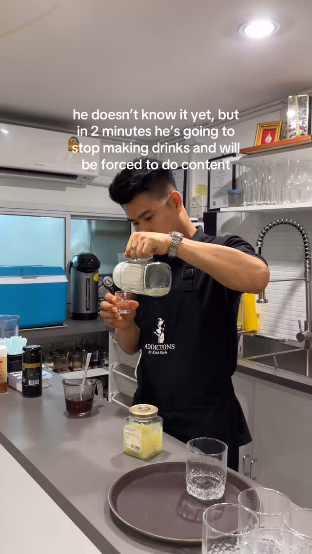 He makes the best drinks