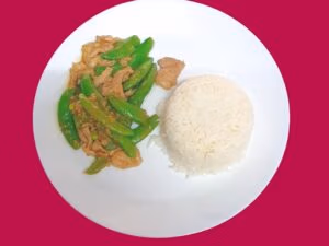 F38 Stir fried snap peas
