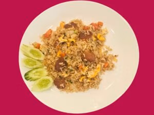 F41 Fried rice with sweet chinese pork sausage