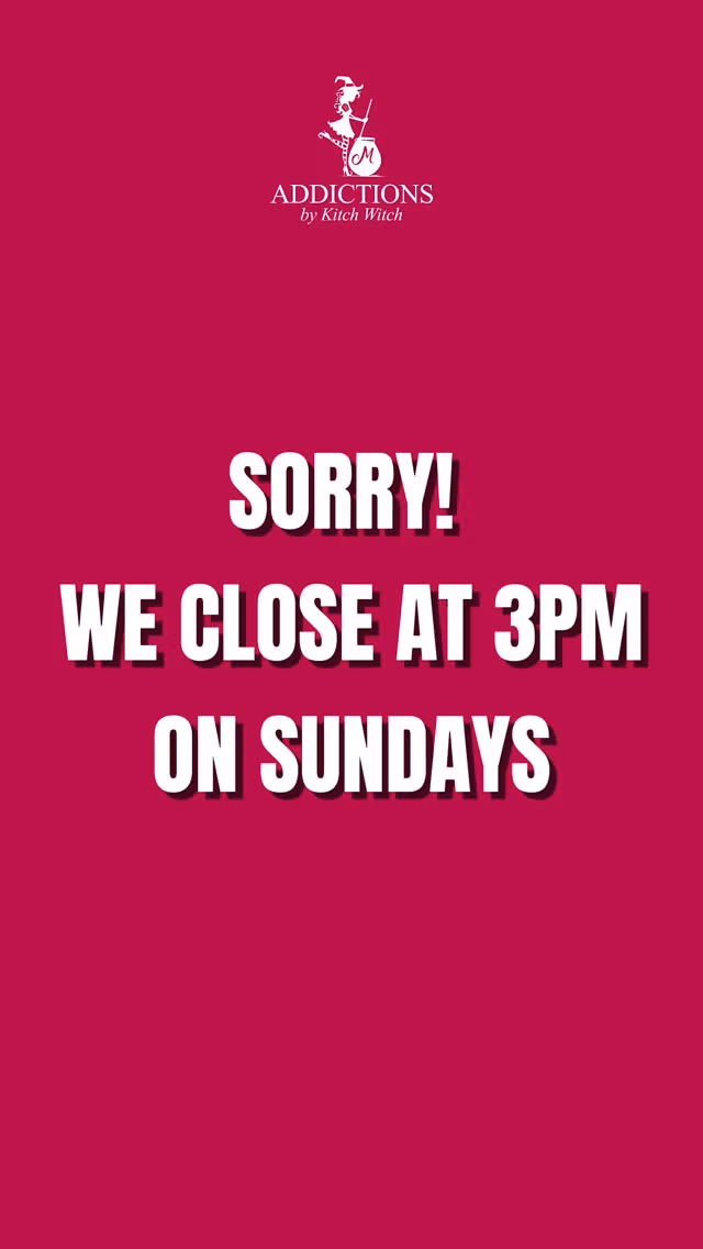Sundays are shorter. So are our operating hours.