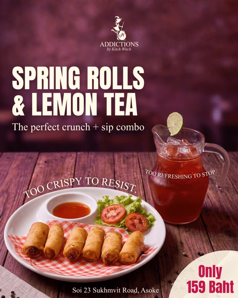 SPRING ROLLS & LEMON TEA