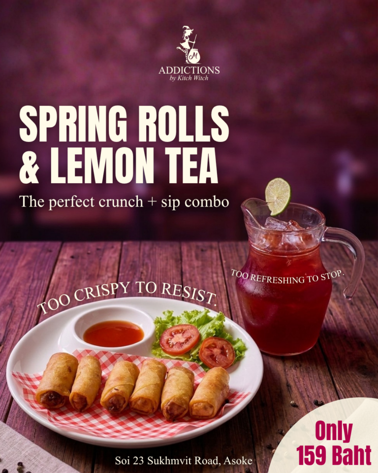 SPRING ROLLS & LEMON TEA
