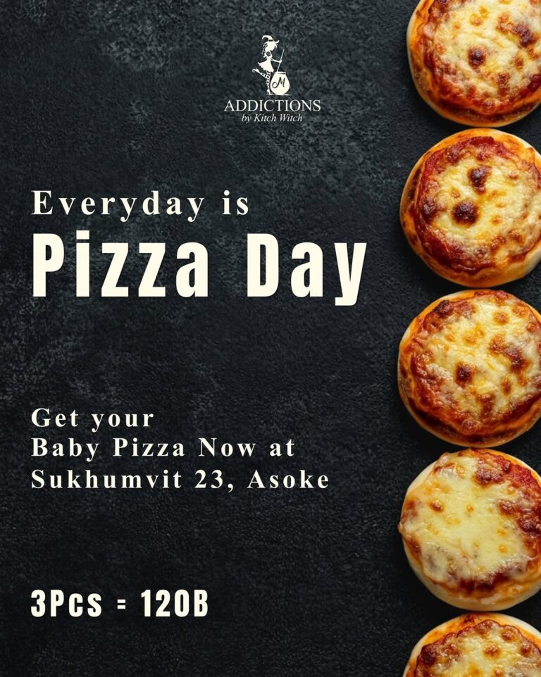 3 little pizzas. 120 baht. Zero regrets.
