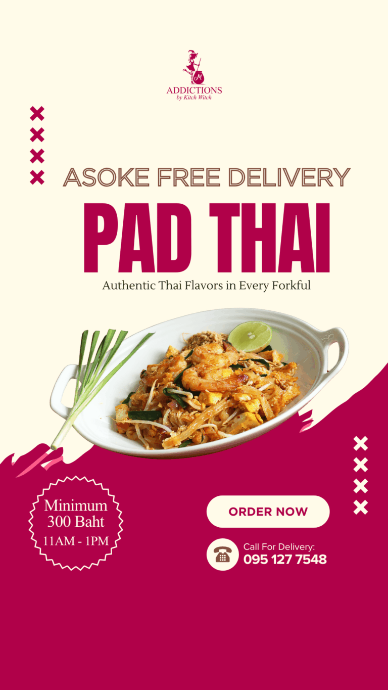 White and Orange Minimalist Pad Thai Promotion Instagram Post