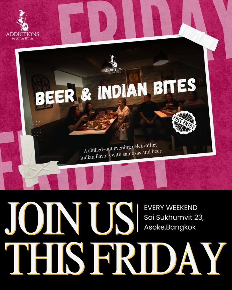 beer and Indian food Bangkok