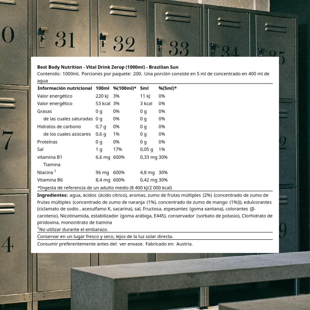 Best Body Nutrition Low Carb Vital Drink - Intra- & Post-Workout - Imagen 18 de 78