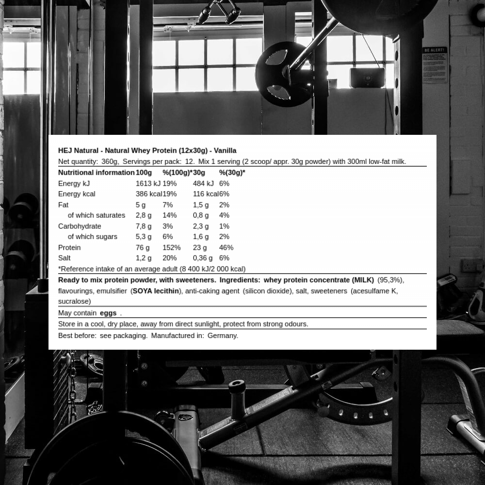 HEJ Natural HEJ Natural Whey Protein - Proteins - Whey Protein Concentrate - Picture 5 of 6