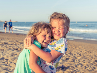 Children Hugging