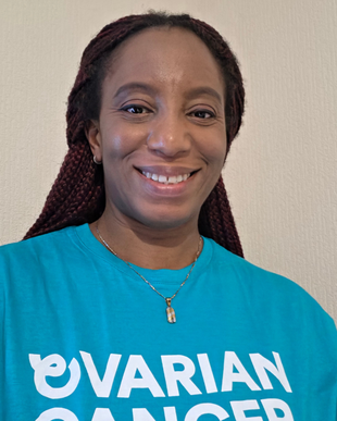 susannah in ovarian cancer action tshirt