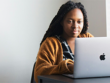 Woman on her laptop