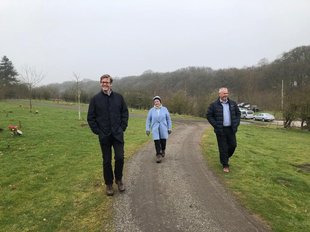 Andy, Cate and Matt taking on the step challenge for Walk In Her Name