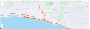 Brighton Marathon route