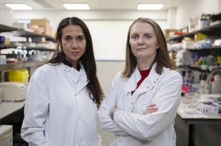 Professor Christina Fotopoulou and Dr Paula Cunnea from the Ovarian Cancer Action Research Centre