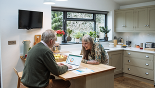 Couple in kitchen