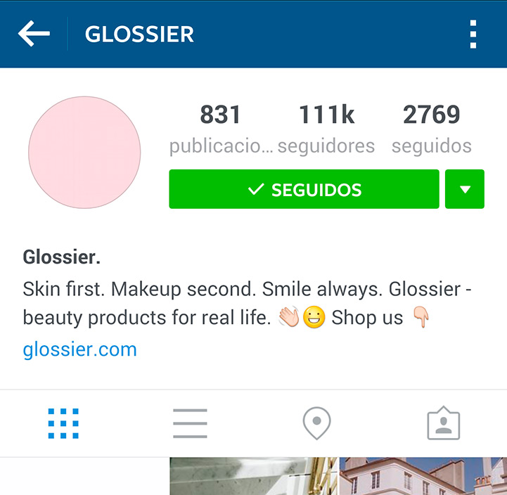 instagram glossier