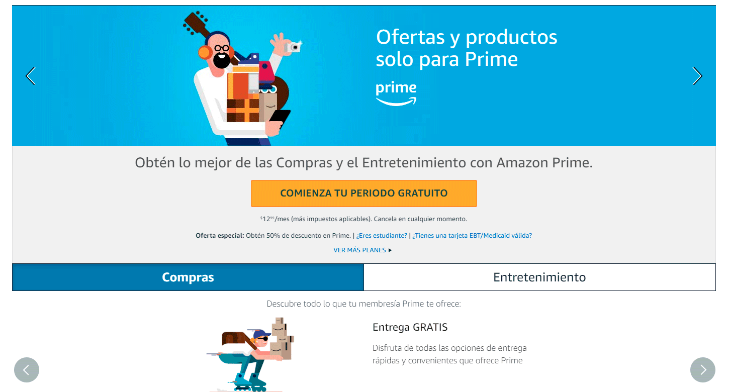 Fidelización. Amazon Prime