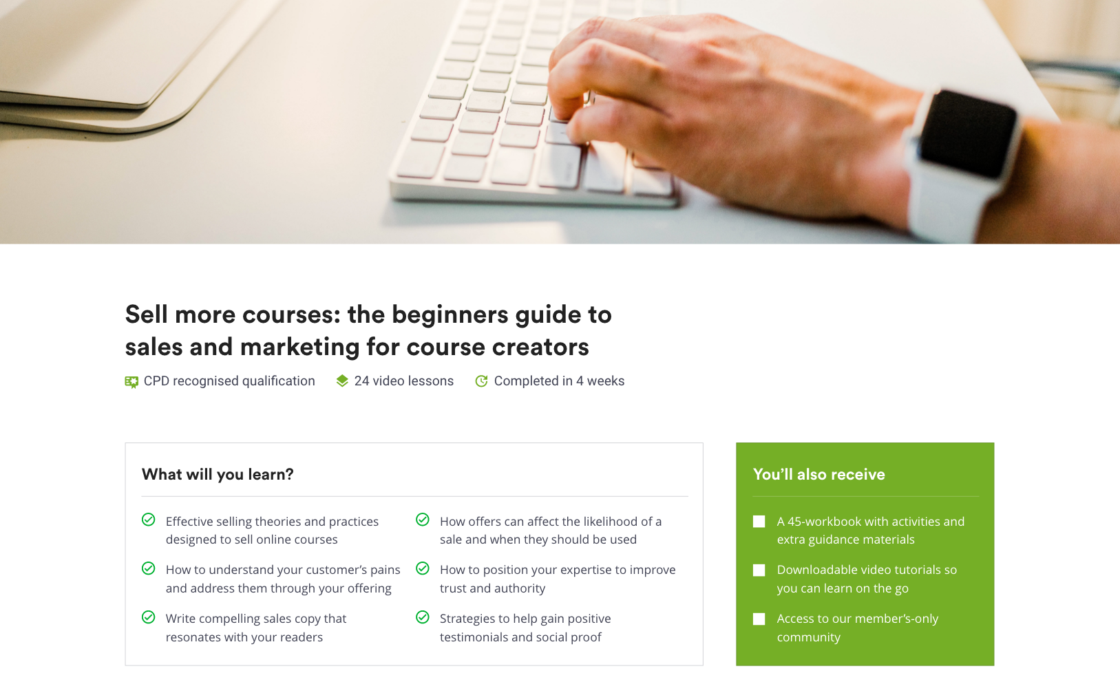 How to build a course sales page to sell more online courses: A