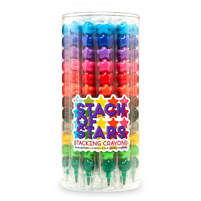 Ooly - Stack of Stars Stacking Crayons - Tub of 24 | 0810078032601