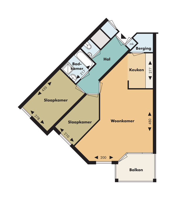 Te huur: Tilburg / €1070 p.m. / 60m2