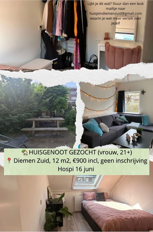 Te huur: Diemen / €900,00 p.m. / 12,00m2
