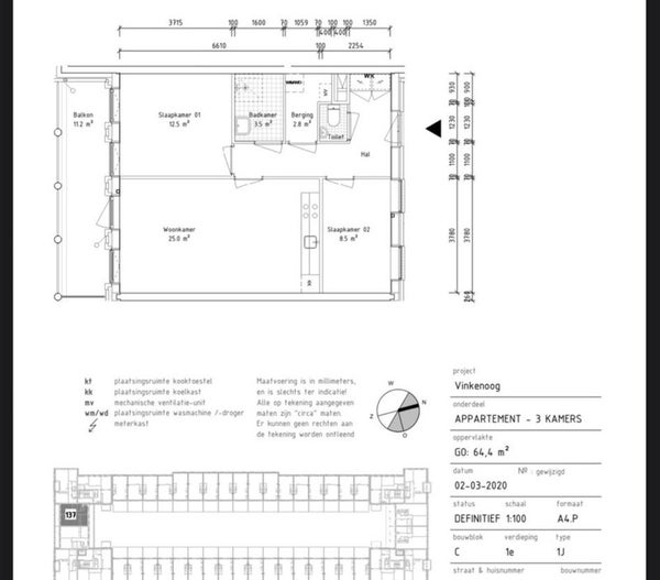 Te huur: Amsterdam / €1125,00 p.m. / 64,00m2