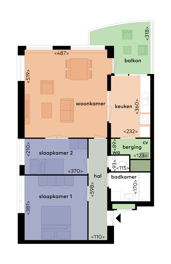 Te huur: Amsterdam / €1222,00 p.m. / 71,00m2