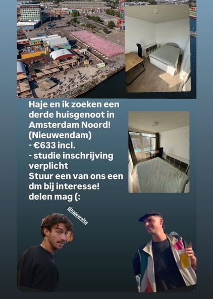 Te huur: Amsterdam / €633,00 p.m. / 11,00m2