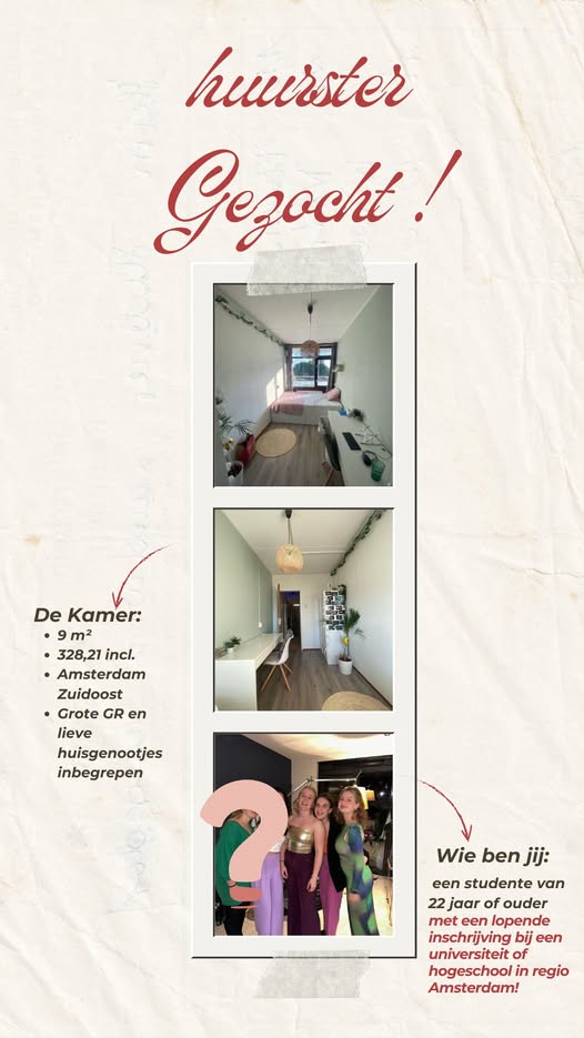 Te huur: Amsterdam / €328 p.m. / 9m2
