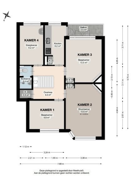 For rent: Groningen / €616 p.m. / 13m2