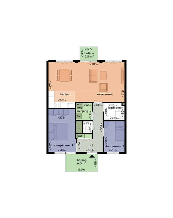 For rent: Utrecht / €1565 p.m. / 73m2