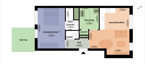 Te huur: Rotterdam / €1167 p.m. / 52m2