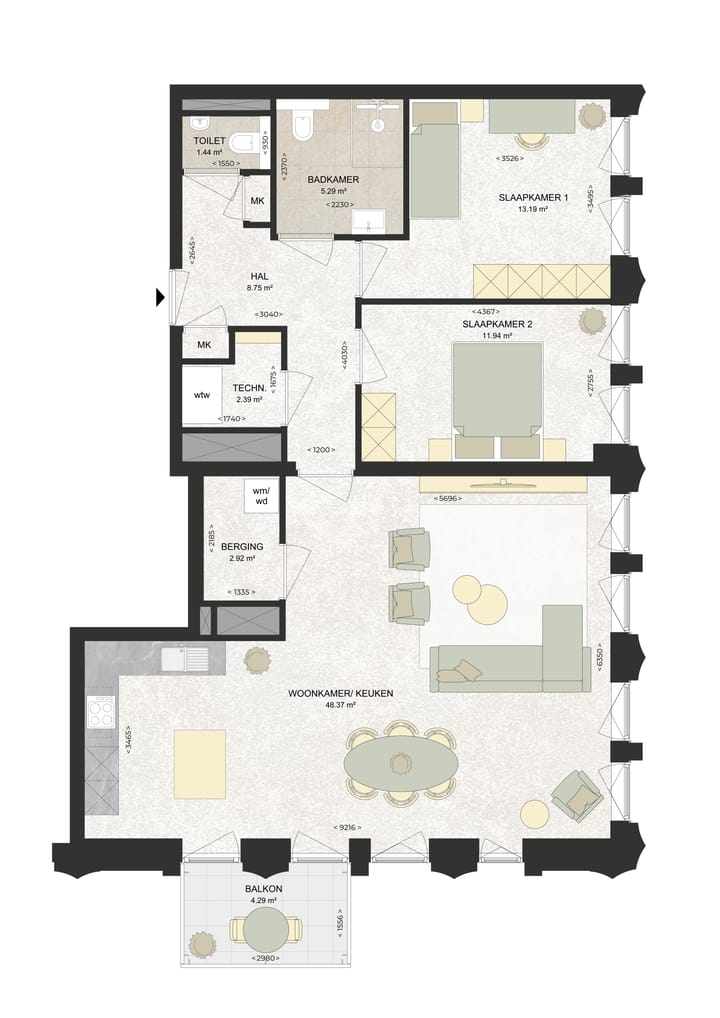 Te huur: Haarlem / €1998 p.m. / 99m2