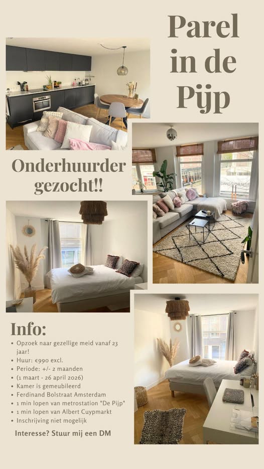 For rent: Amsterdam / €990.00 p.m. / 80.00m2