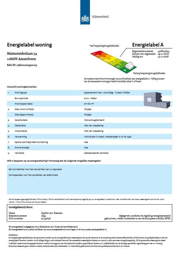 For rent: Amstelveen / €1738.00 p.m. / 93.00m2