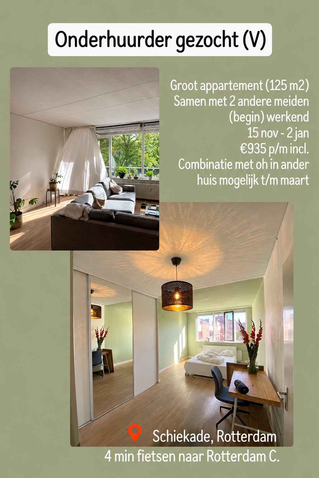 Te huur: Rotterdam / €935 p.m. / 16m2