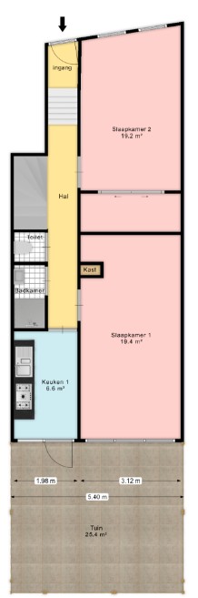 For rent: Rotterdam / €825 p.m. / 20m2