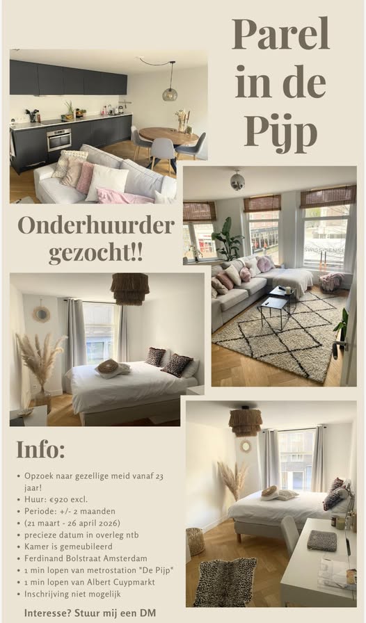 Te huur: Amsterdam / €920,00 p.m. / 80,00m2