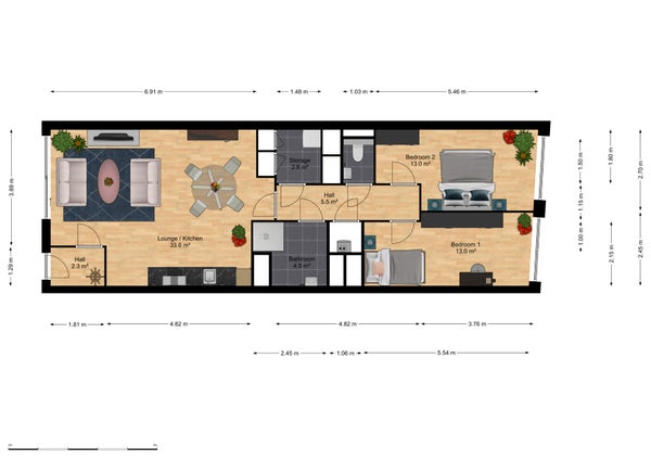 Te huur: Amsterdam / €1915,00 p.m. / 83,00m2