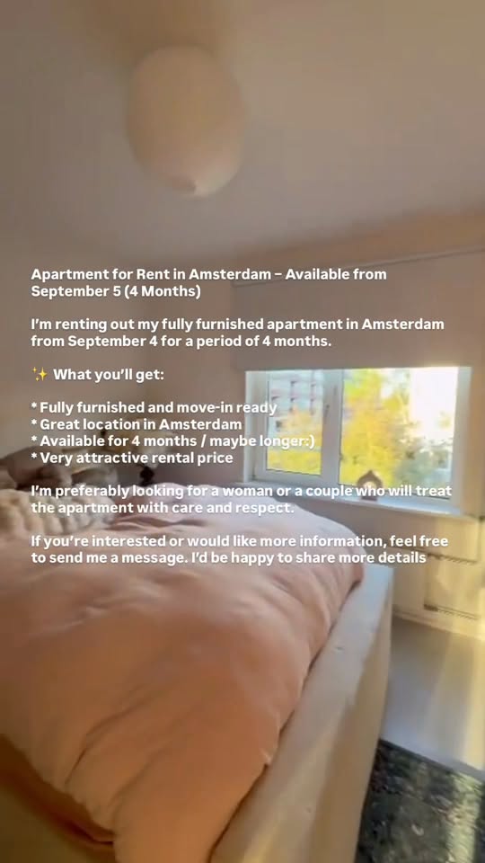 For rent: Amsterdam / €1500 p.m. / 60m2