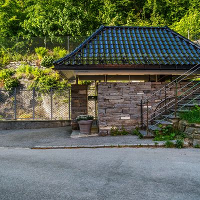Fløybanen rundt første sving fra huset