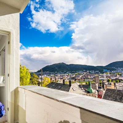 Panorama utsikt over Bergen sentrum