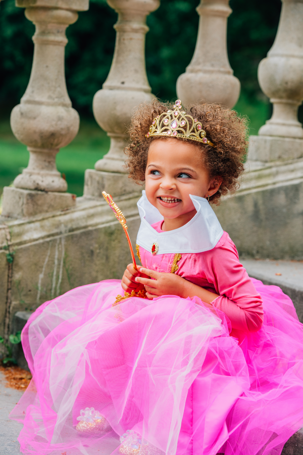 Aurora roze prinsessenjurk meisje